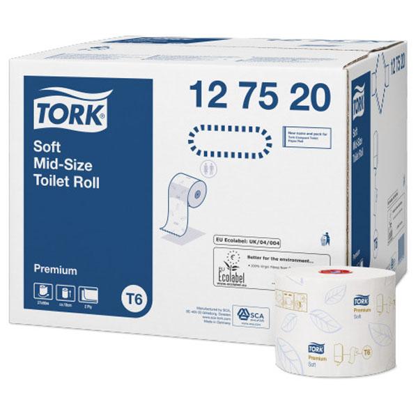 Туалетная бумага Tork Mid-size в миди-рулонах мягкая