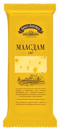 Сыр Брест-Литовск маасдам 45%, 230 гр., флоу-пак