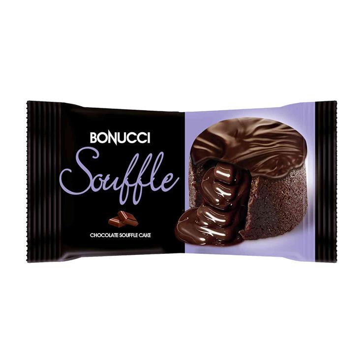 Пирожное Bonucci Souffle бисквитное глазированное какао 40 гр., флоу-пак