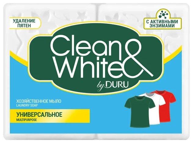 Мыло хозяйственное DURU Сlean & White универсальное 125 гр., обертка