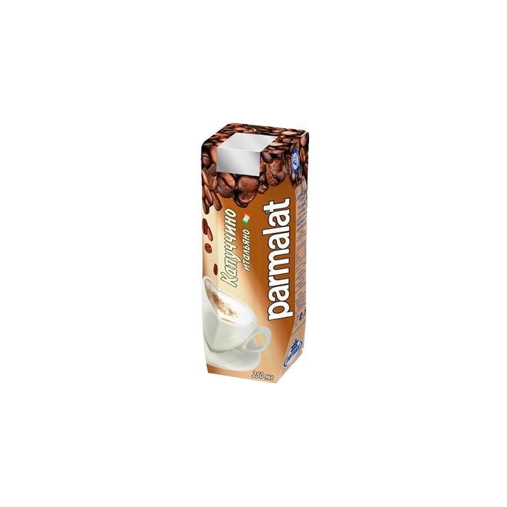 Коктейль молочный Parmalat капуччино итальянский с кофе и какао ультрапастеризованный 1,5% 250 мл., тетра-пак