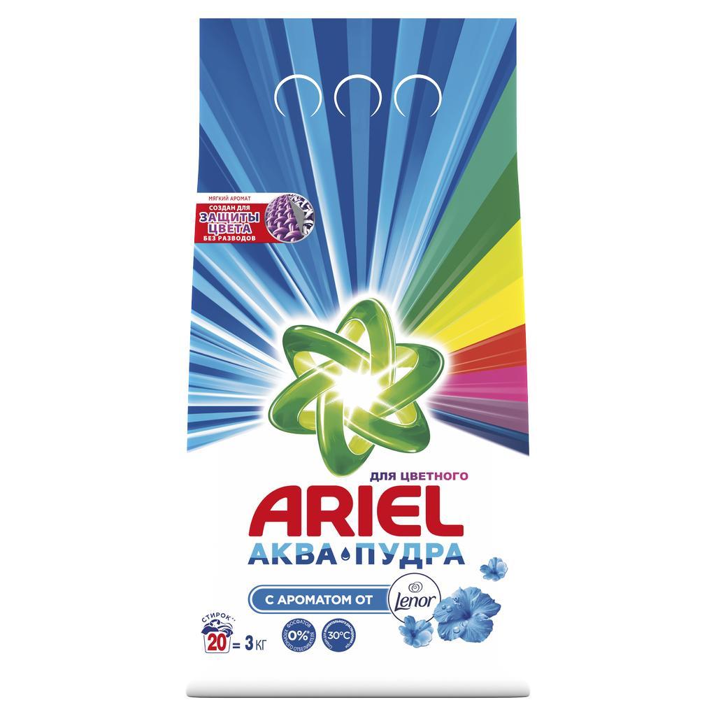 Стиральный порошок Ariel Touch of Lenor fresh автомат для всех видов тканей 3 кг., флоу-пак