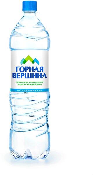 Вода Горная вершина негазированная минеральная питьевая столовая, 1,5 л., ПЭТ