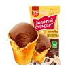 Мороженое стаканчик вафельный Золотой Стандарт пломбир шоколадный, 86 гр., флоу-пак