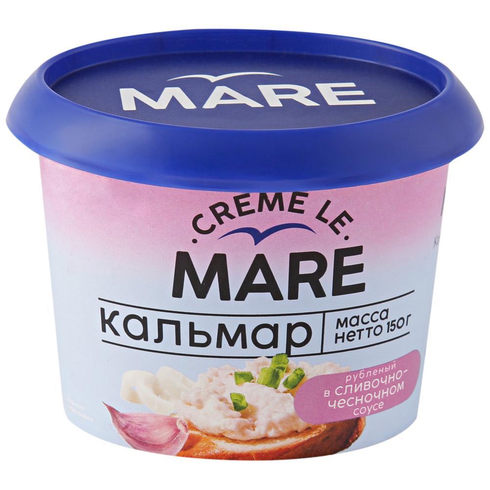 Кальмар Балтийский Берег Creme le Mare рубленый в сливочно-чесночном соусе 150 гр., ПЭТ