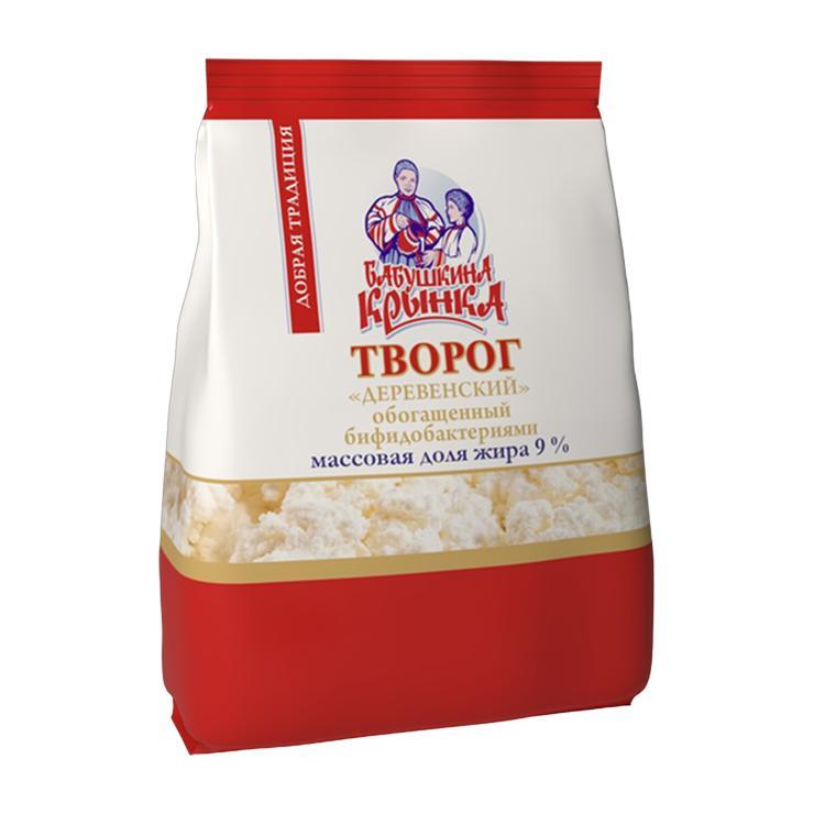 Творог Бабушкина Крынка деревенский 9% 350 гр., флоу-пак