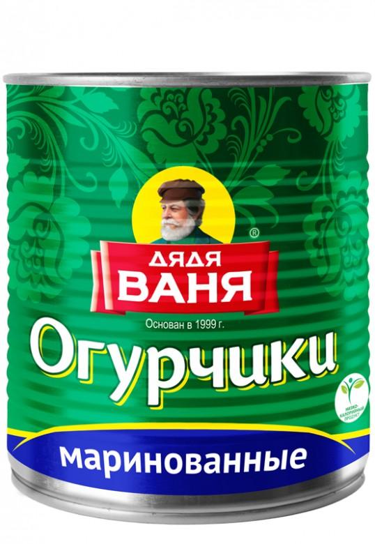 Огурцы Дядя Ваня маринованные целые 2,8 кг., ж/б