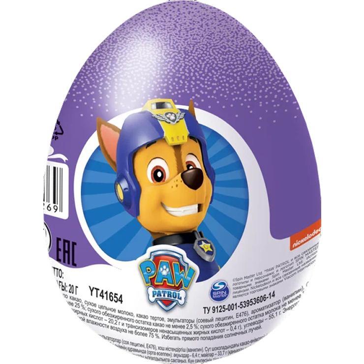 Яйцо из глазури Конфитрейд с подарком щенячий патруль 20 гр., обертка