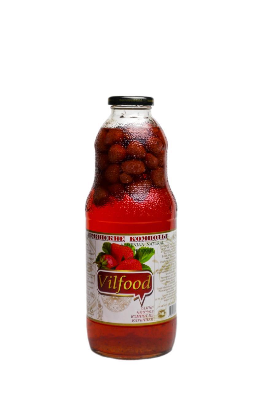 Компот Vilfood из клубники 1 л., стекло
