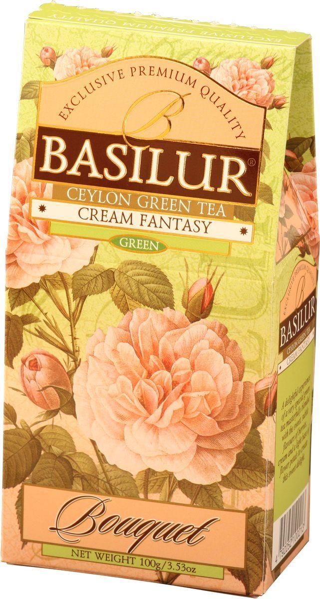 Чай Basilur Cream Fantasy листовой, зеленый, 100 гр., картон