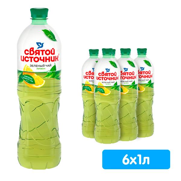 Чай холодный зеленый Святой источник лимон 1 л., ПЭТ