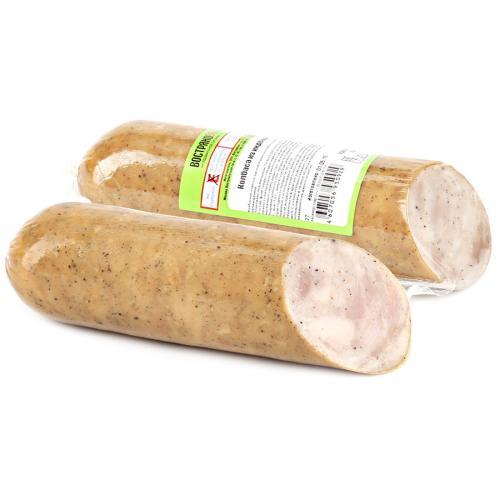 Колбаса варено-копченая Востряково из индейки запеченая б/о 300 гр., в/у