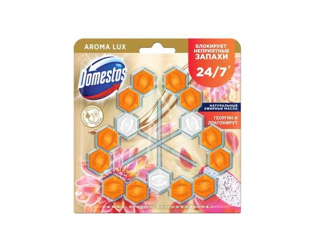 Блок для очищения унитаза Domestos power 5 aroma lux георгин и драгонфрут 3 шт., 150 гр., блистер