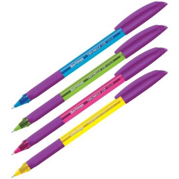 Ручка шариковая Berlingo Triangle 110 Color синяя, 0,7мм, грип, корпус ассорти