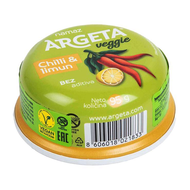 Паштет овощной Argeta Veggie из нута с чили и лимоном 95 гр., ж/б