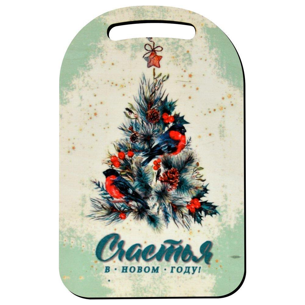 Доска разделочная Мультидом Счастья в Новом году! 29х18,5 см., пакет