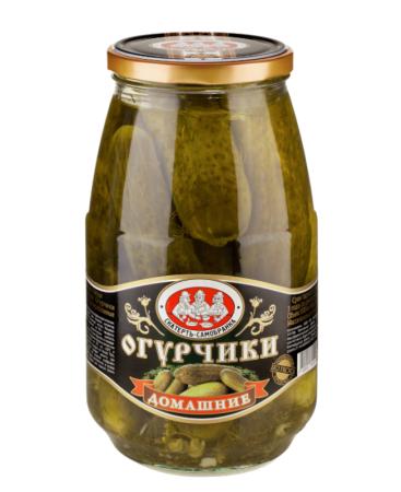 Огурцы Скатерть Домашние Самобранка маринованные 1,5 кг., стекло