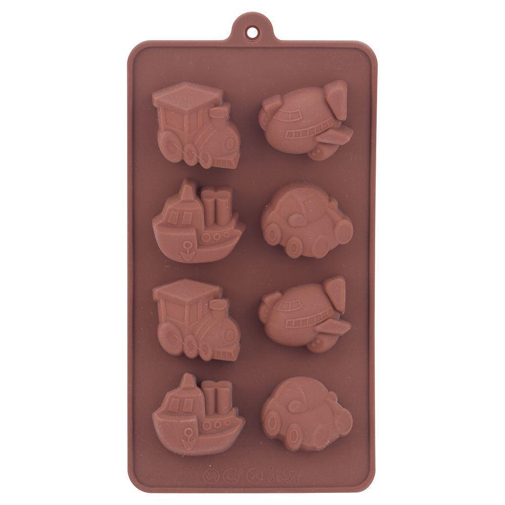 Форма для шоколадных конфет силиконовая Мультидом Транспорт