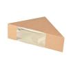 Упаковка для бутербродов и сэндвичей Papstar треугольная крафт 123х123х52мм.