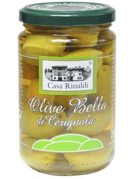 Оливки гигантские Bella di Cerignola c косточкой Casa Rinaldi, 290 гр., стекло