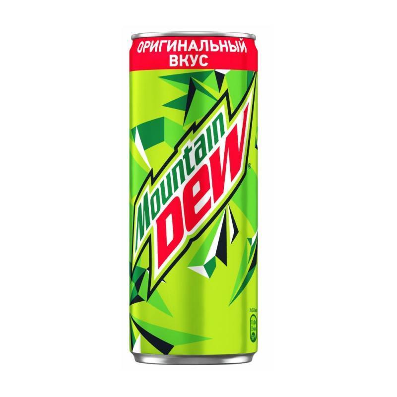 Напиток газированный Mountain dew 250 мл., ж/б