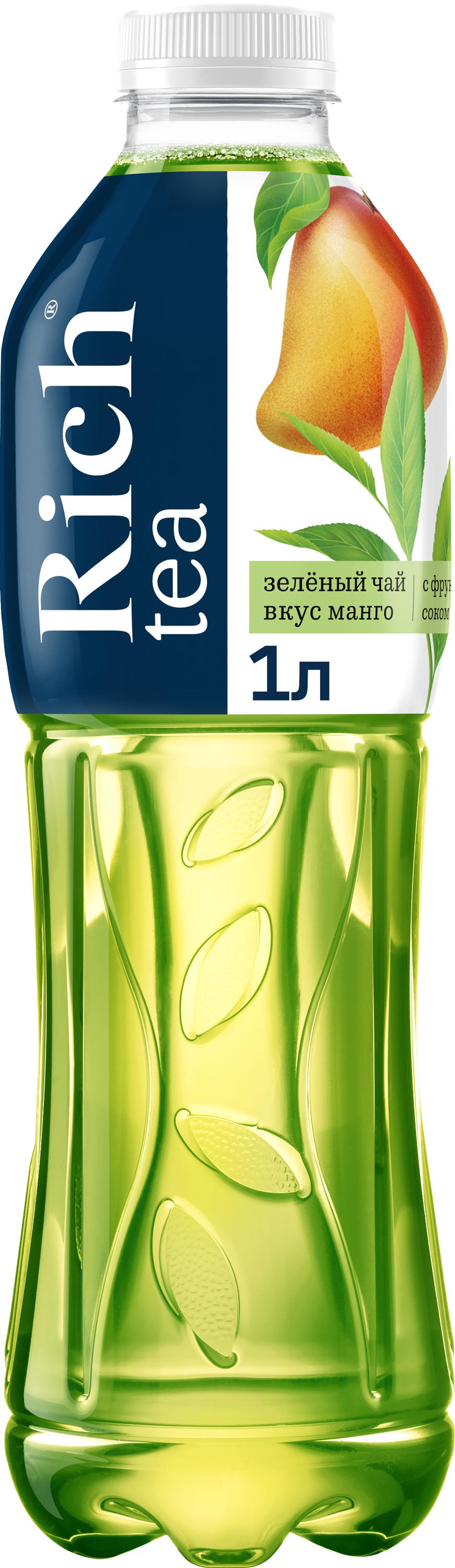 Зелёный чай Rich со вкусом Манго 1 л., ПЭТ