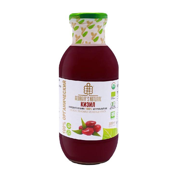Сок GEORGIA'S NATURAL Organic кизил холодного отжима 300 мл., стекло