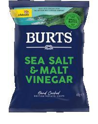 Чипсы картофельные Burts Salt &amp; Malt Vinegar 150 гр., флоу-пак