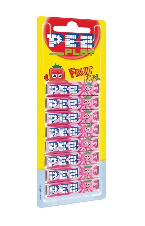 Конфета PEZ PLAY Fruit Mix со вкусом Малины набор 68 гр., блистер