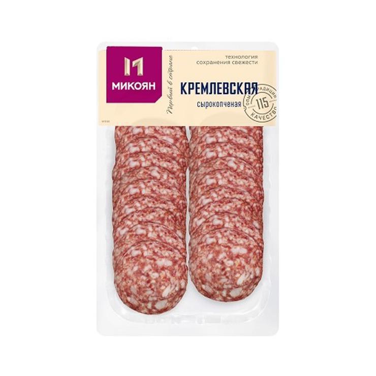 Колбаса сырокопченая Микоян кремлевская нарезка 100 гр., в/у