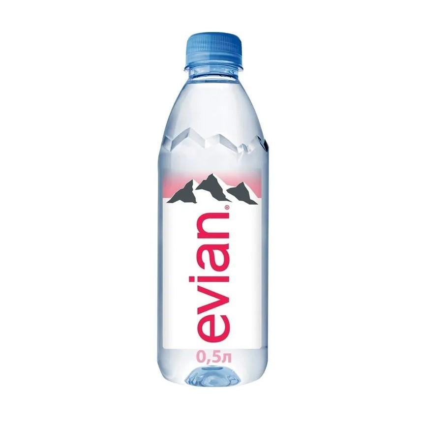 Вода негазированная Evian минеральная природная столовая 500 мл., ПЭТ