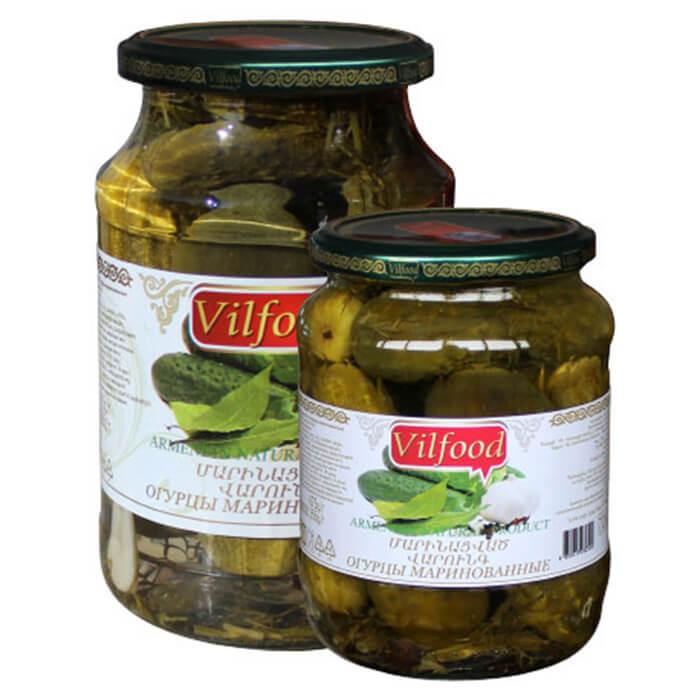 Огурцы Vilfood маринованные 720 мл., стекло