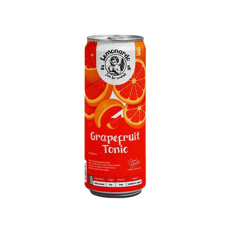 Напиток газированный Lemonardo Grapefruit Tonic грейпфрут без сахара 330 мл., ж/б