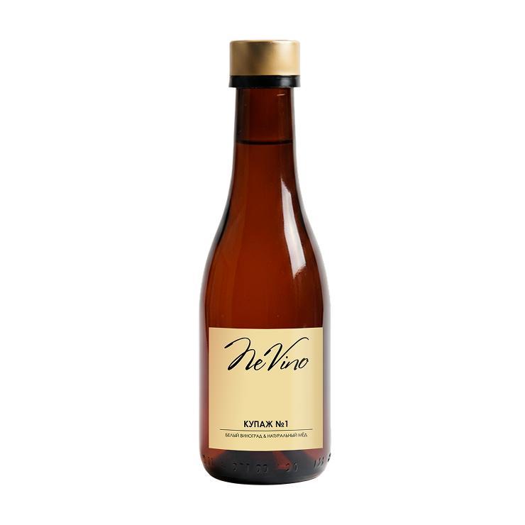 Вино NeVino безалкогольное купаж №1 белый виноград натуральный мед 200 мл., стекло