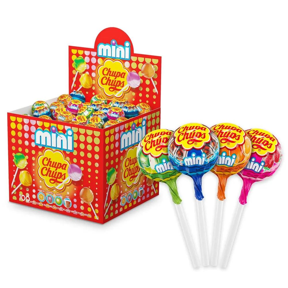 Карамель на палочке Chupa Chups Мини 6 гр., обертка