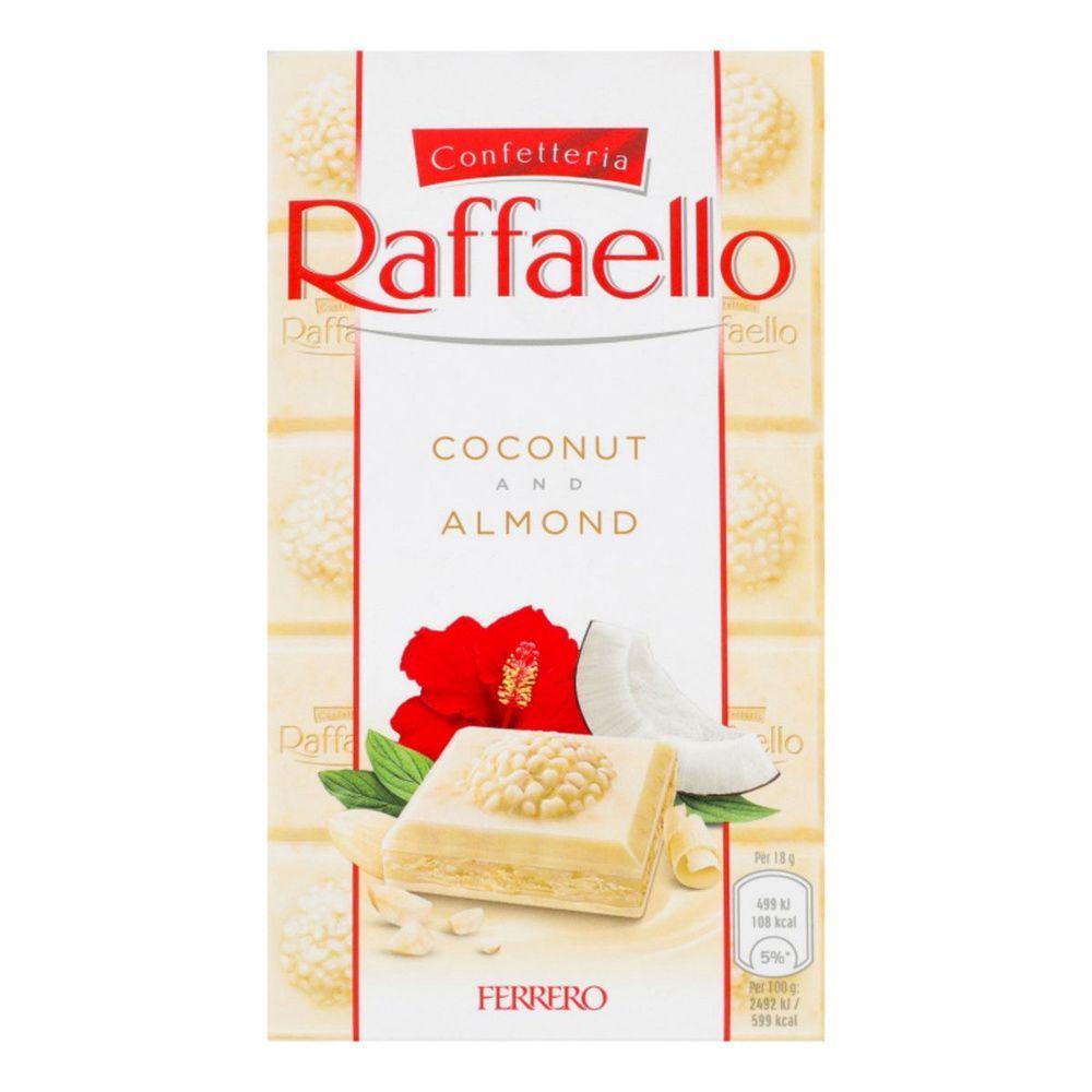 Шоколад Raffaello белый кокос и миндальный орех 90 гр., флоу-пак