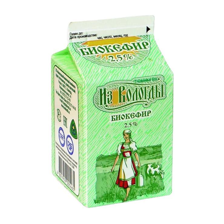 Биокефир из Вологды 2,5% 470 гр., тетра-пак