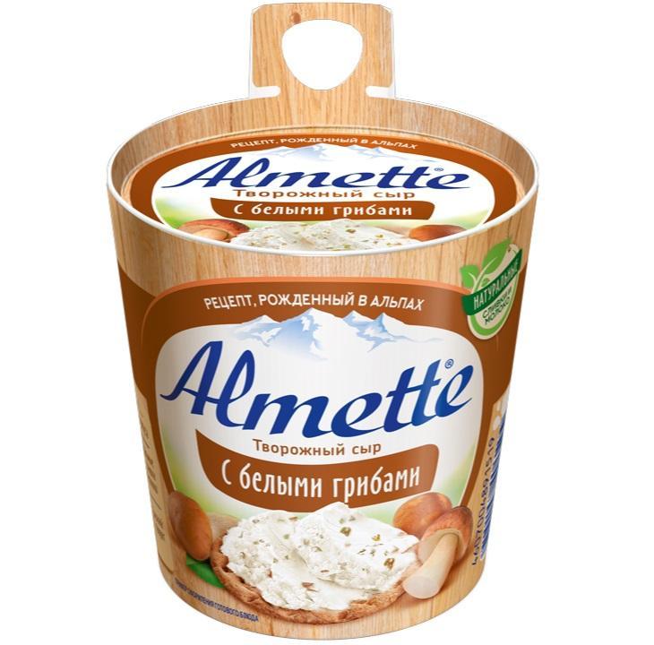 Сыр творожный Almette с белыми грибами, 150 гр., ПЭТ