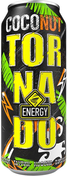 Напиток энергетический Tornado Energy Coco Nut газированный 450 мл., ж/б