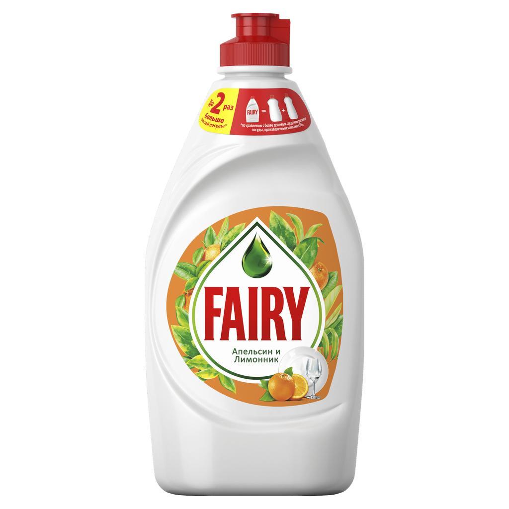 Средство для мытья посуды Fairy Oxi Апельсин и лимонник, 450 мл., ПЭТ