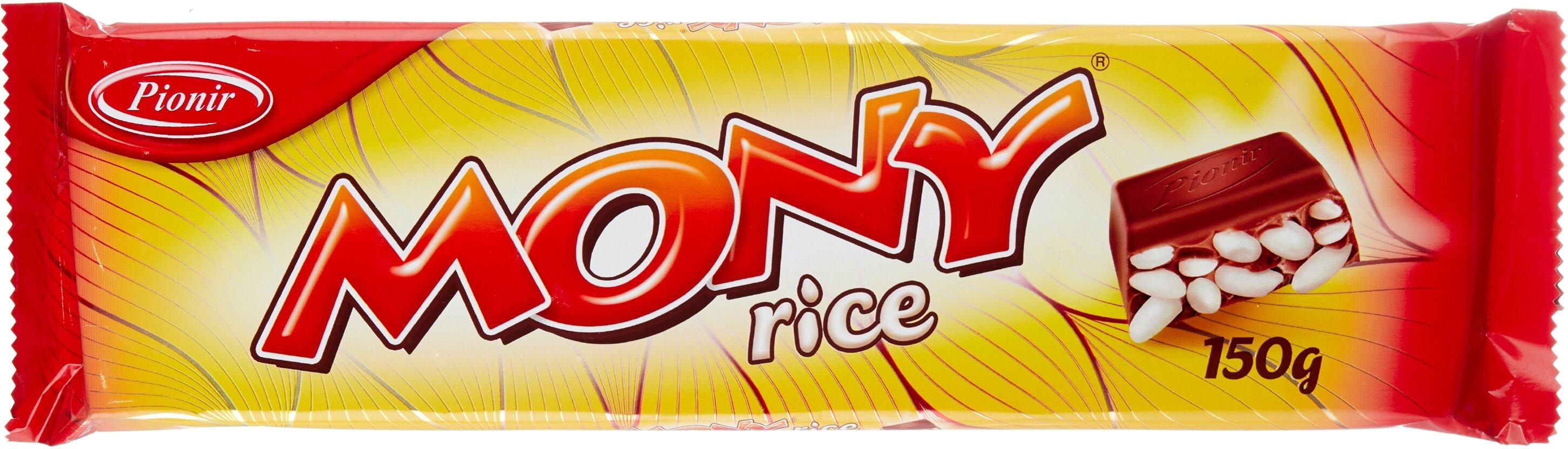 Шоколад PIONIR Mony rice с воздушным рисом 150 гр., флоу-пак
