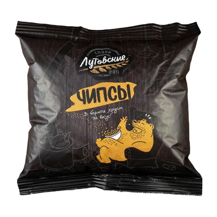 Чипсы Лутовские Крылышки барбекю 1 кг., флоу-пак