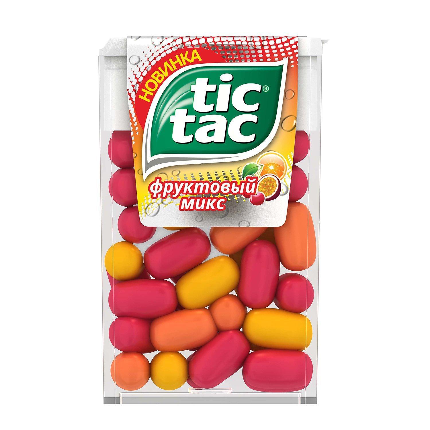 Драже Tic Tac Фруктовый Микс 16 гр., ПЭТ