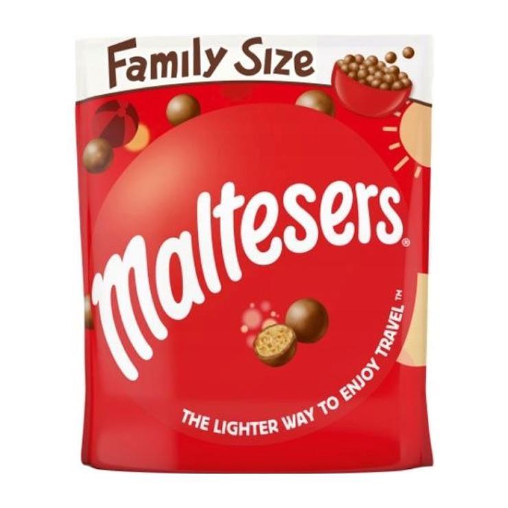 Шарики шоколадные Maltesers 300 гр., дой-пак