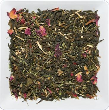 Чай зеленый со стевией ZellWell, 100 гр., пакет из триплекса