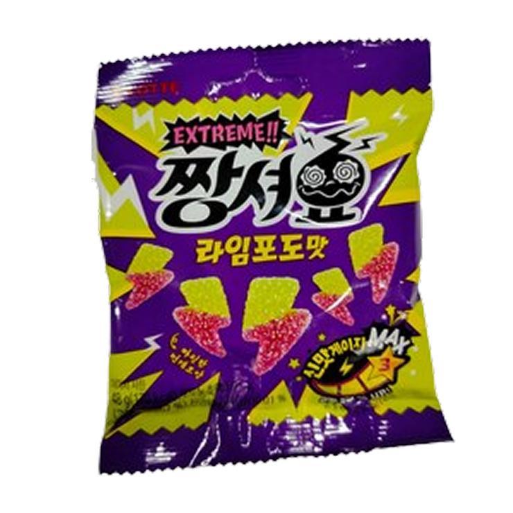 Драже Lotte Super sour jelly лайм жевательные 48 гр., флоу-пак