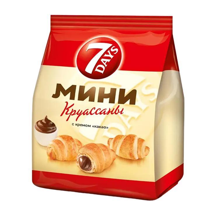 Круассаны 7 Days мини c кремом какао 65 гр., флоу-пак