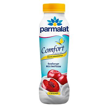 Йогурт питьевой Parmalat Белый город вишня безлактозный 1,5% 290 гр., ПЭТ