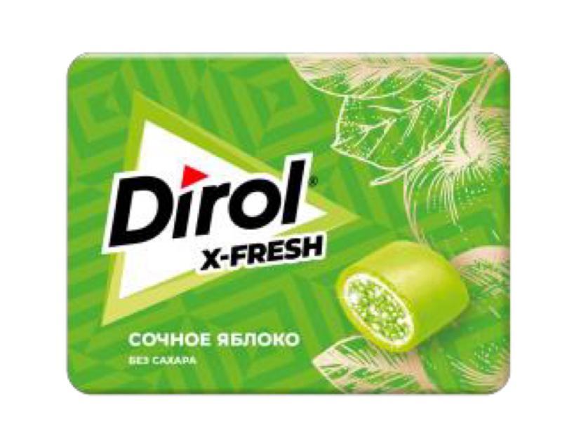 Жевательная резинка Dirol X-Fresh сочное яблоко 16 гр., картон