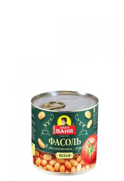 Фасоль Дядя Ваня белая в томатном соусе, 400 гр, ж/б